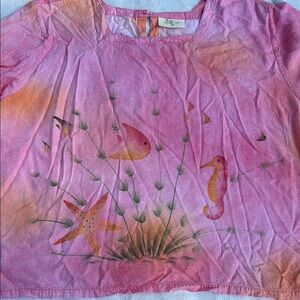 Pink Ocean-Themed Top Coconut Reef